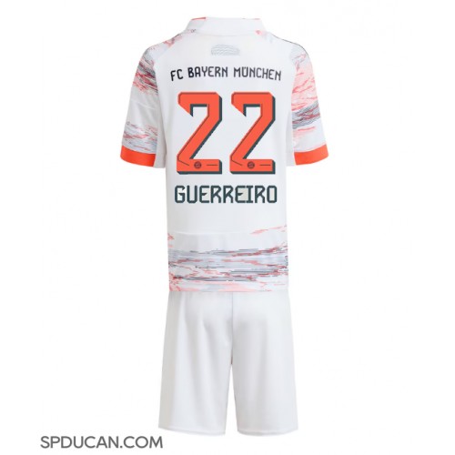 Dječji Nogometni Dres Bayern Munich Raphael Guerreiro #22 Gostujuci 2025-26 Kratak Rukav (+ Kratke hlače)